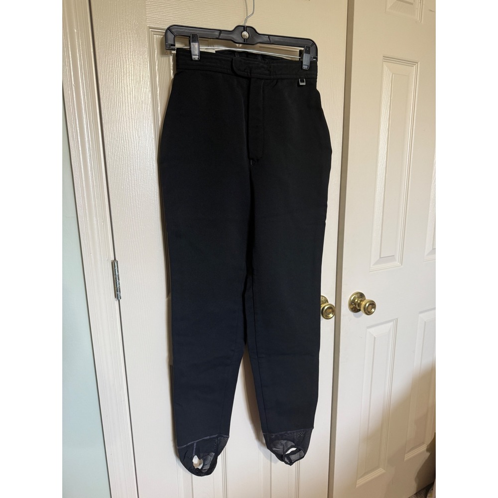 Roffe Jett Pant Vintage 90s Ski Stirrup Pants Black High Waisted Women Size 8 L